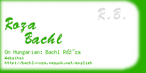 roza bachl business card